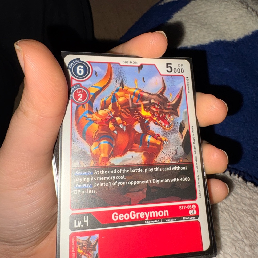 GeoGreymon Card - Fiery Red